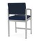 Lesro Lenox Steel Hip Chair Metal Frame, Silver, RF Blueberry Back, MD Ink Seat LS1161 - alternate 2